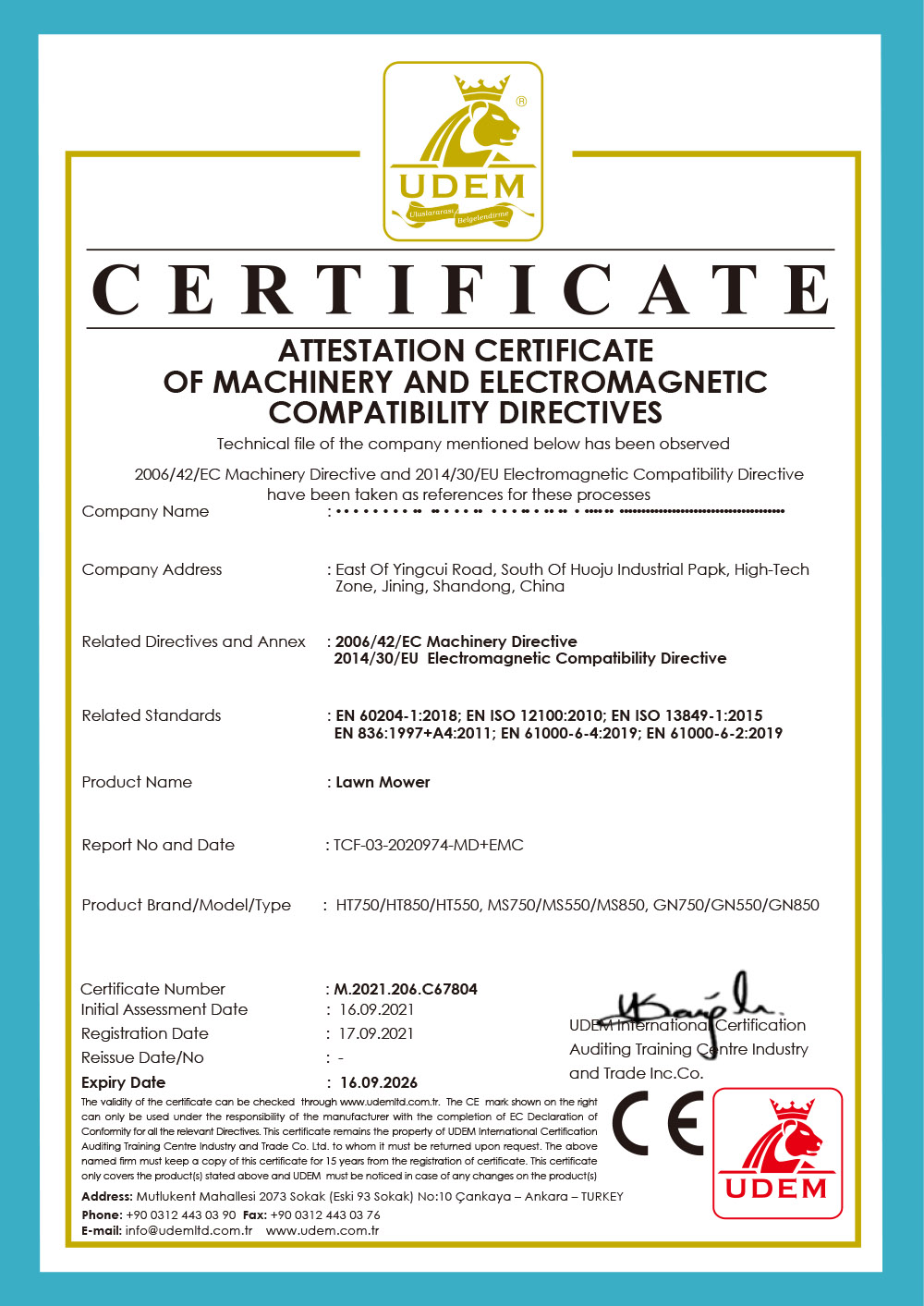 CEHIGHTOP Lawn Mower CE